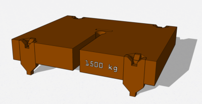 Masse de 1500 kg