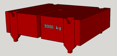 Masse de 3000 kg