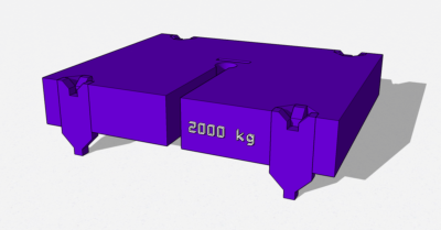 Masse de 2000 kg