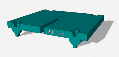 Masse de 800 kg